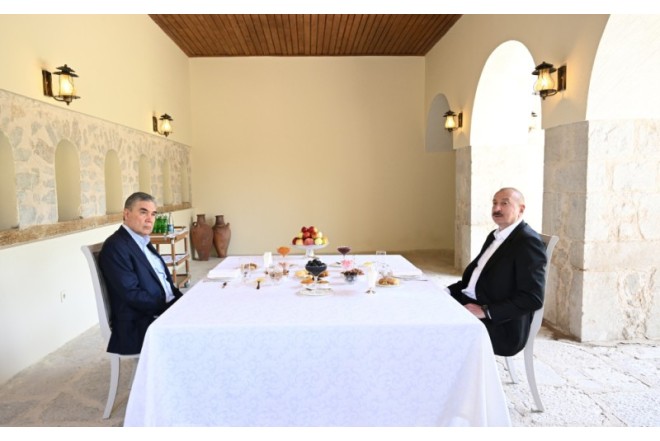 Liderlər Şuşada Mehmandarovların malikanə kompleksində olublar - FOTOLAR